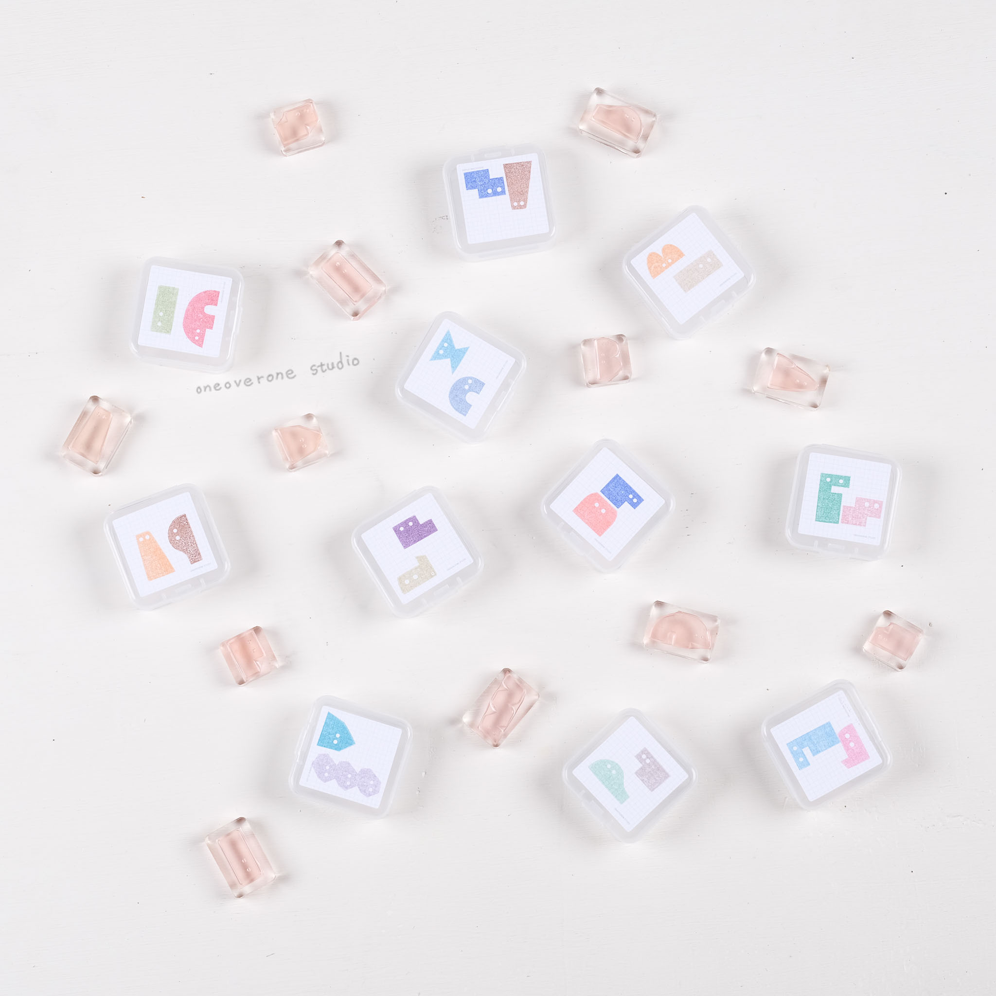 不明物體 幾何版 膠版印章 (隨機款式) /一分之一工作室/TAIWAN