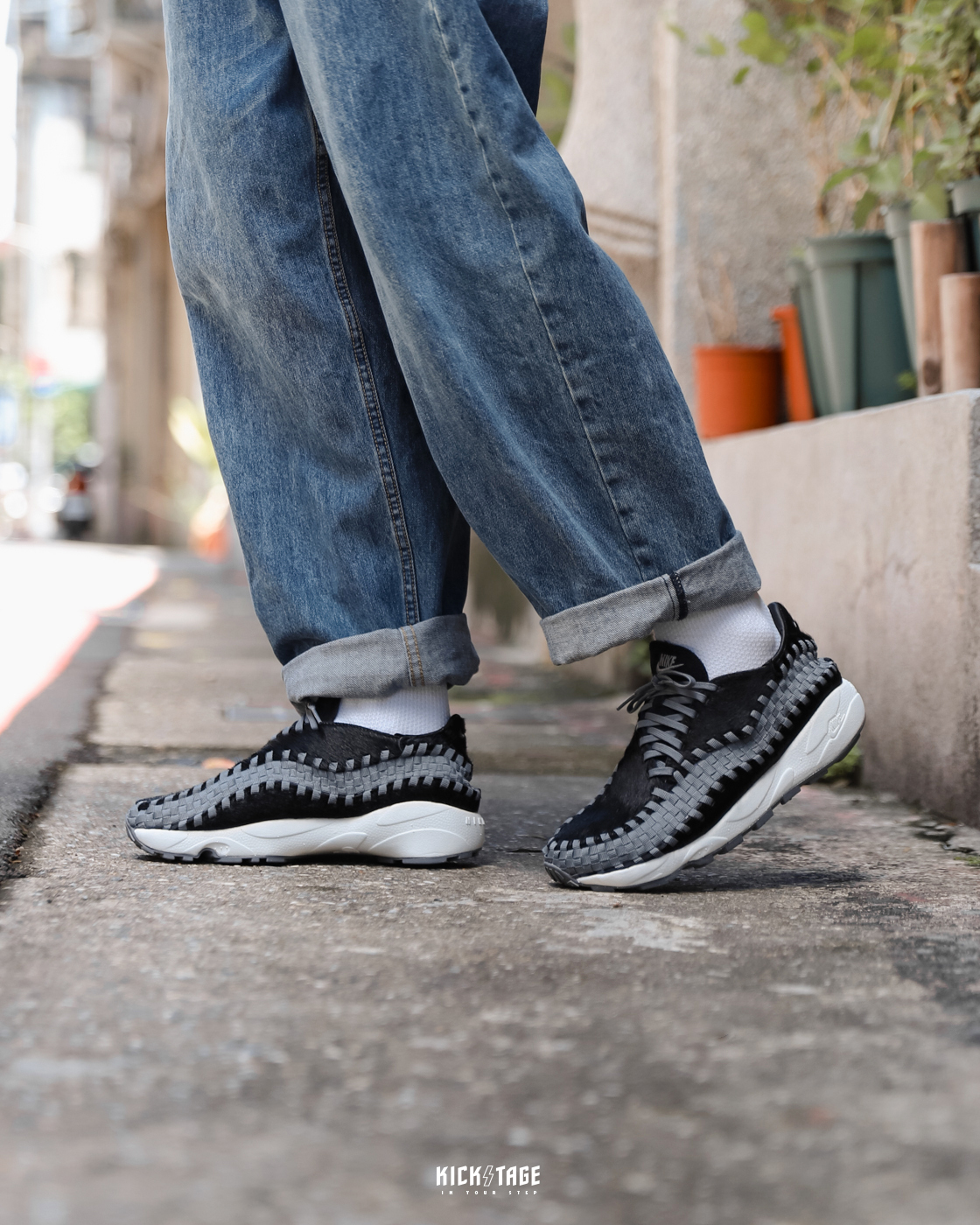 [現貨在店] NIKE AIR FOOTSCAPE WOVEN 編織鞋 黑灰馬毛 低筒休閒鞋【FB1959-001】