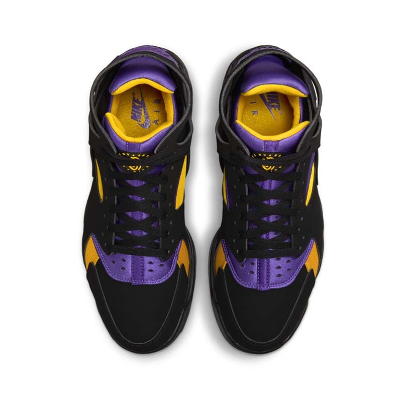 Air Flight Huarache Black and Varsity Purple 黑紫金湖人隊客