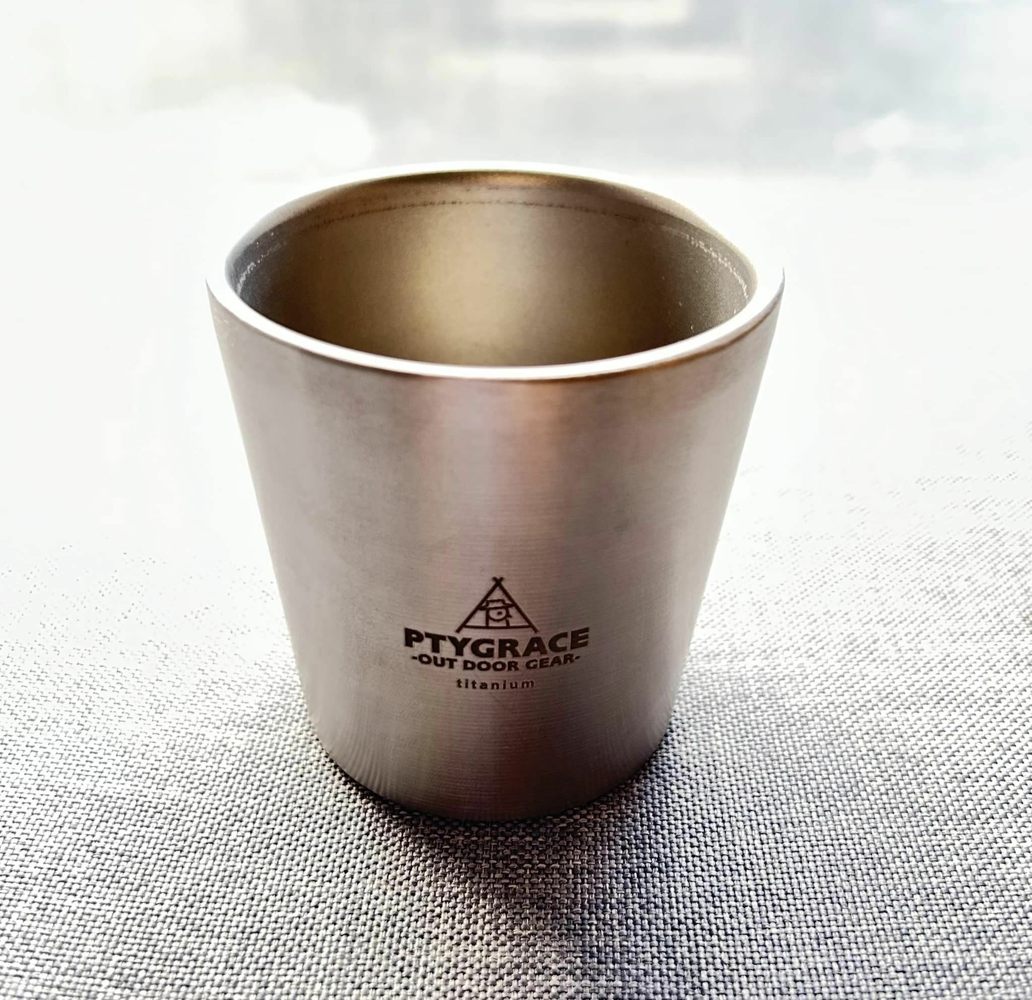 PTYGRACE OUTDOOR GEARチタン二重カップ 160ml 鈦金屬雙層隔熱杯