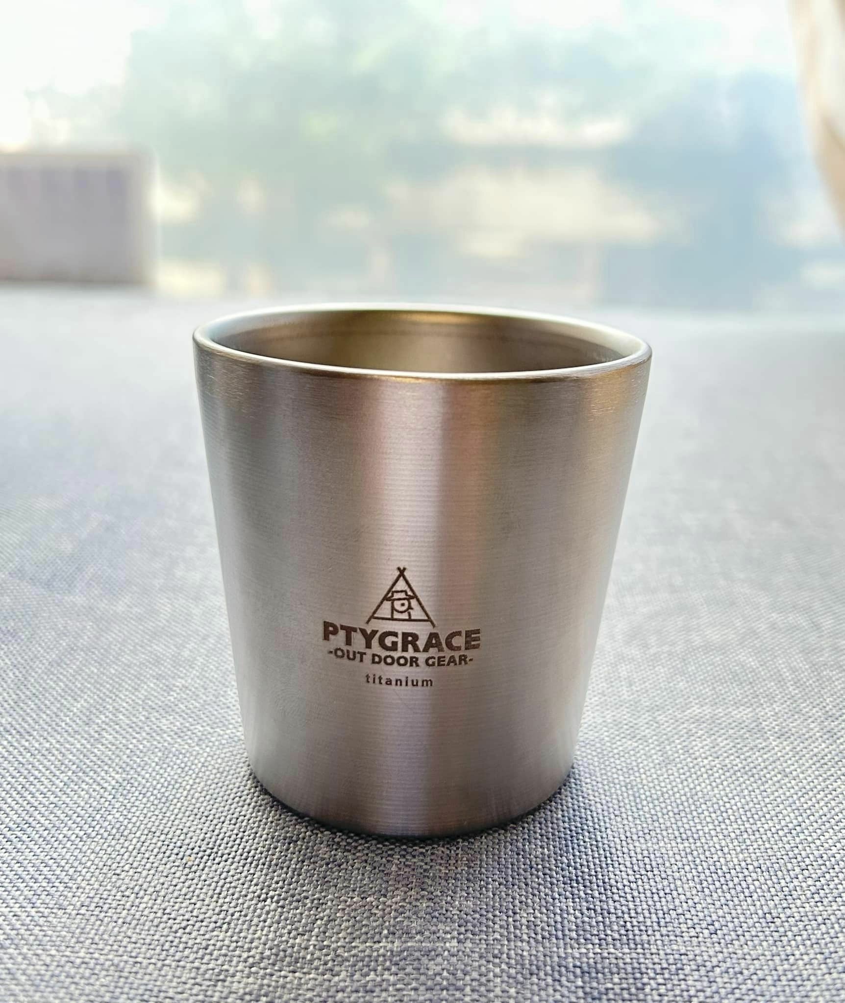 PTYGRACE OUTDOOR GEARチタン二重カップ 160ml 鈦金屬雙層隔熱杯