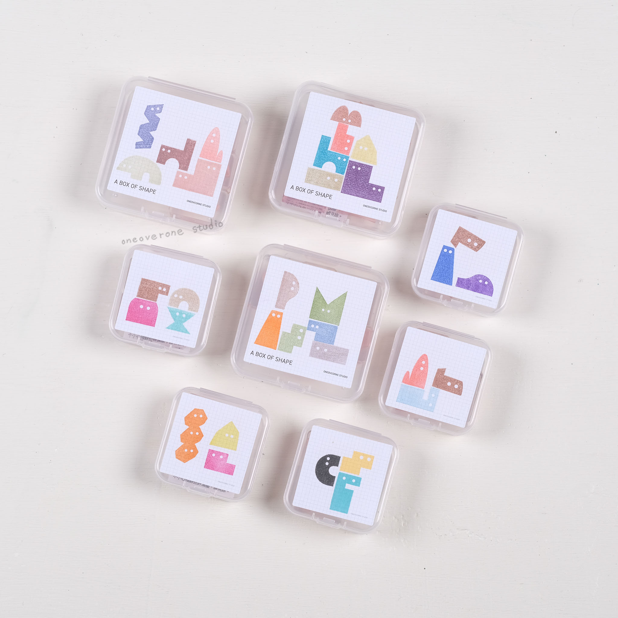 不明物體 幾何版 膠版印章 (組合販售) ｜一分之一工作室 臺灣