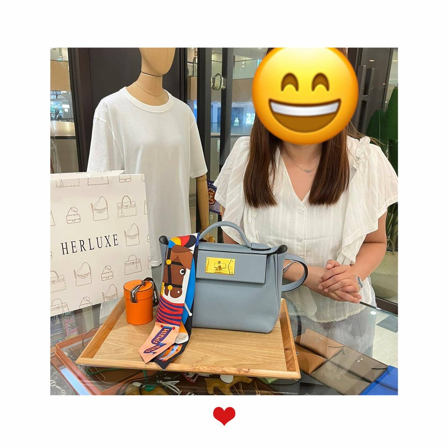 爽快靚靚來店揀咗twilly襯2424🎉 靚靚信任HERLUXE口碑🏆 鐘意我哋有多款式同多新款可選🥰 之前還幫襯過我哋🫰多謝你嘅支持🫶