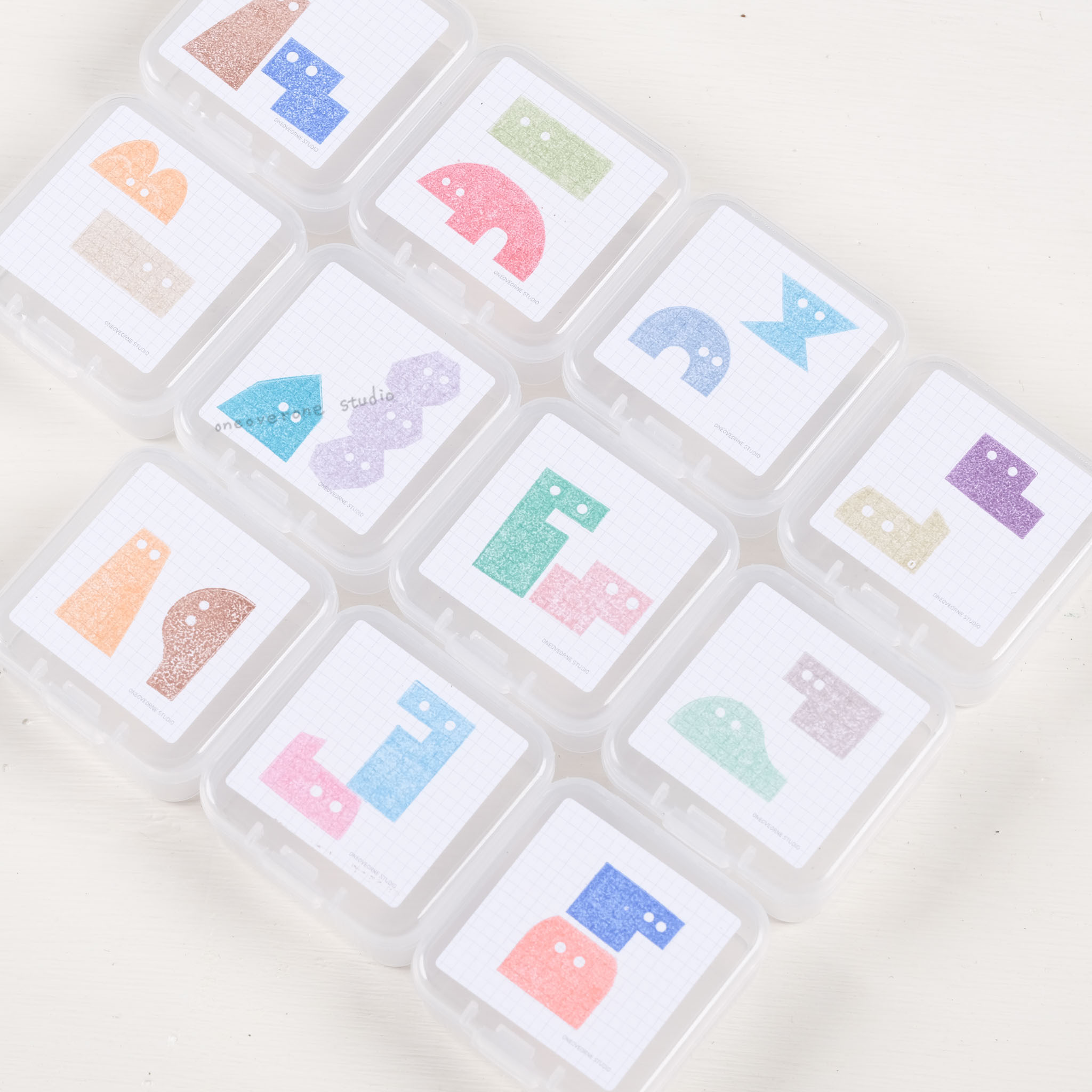 不明物體 幾何版 膠版印章 (隨機款式) ｜一分之一工作室 臺灣