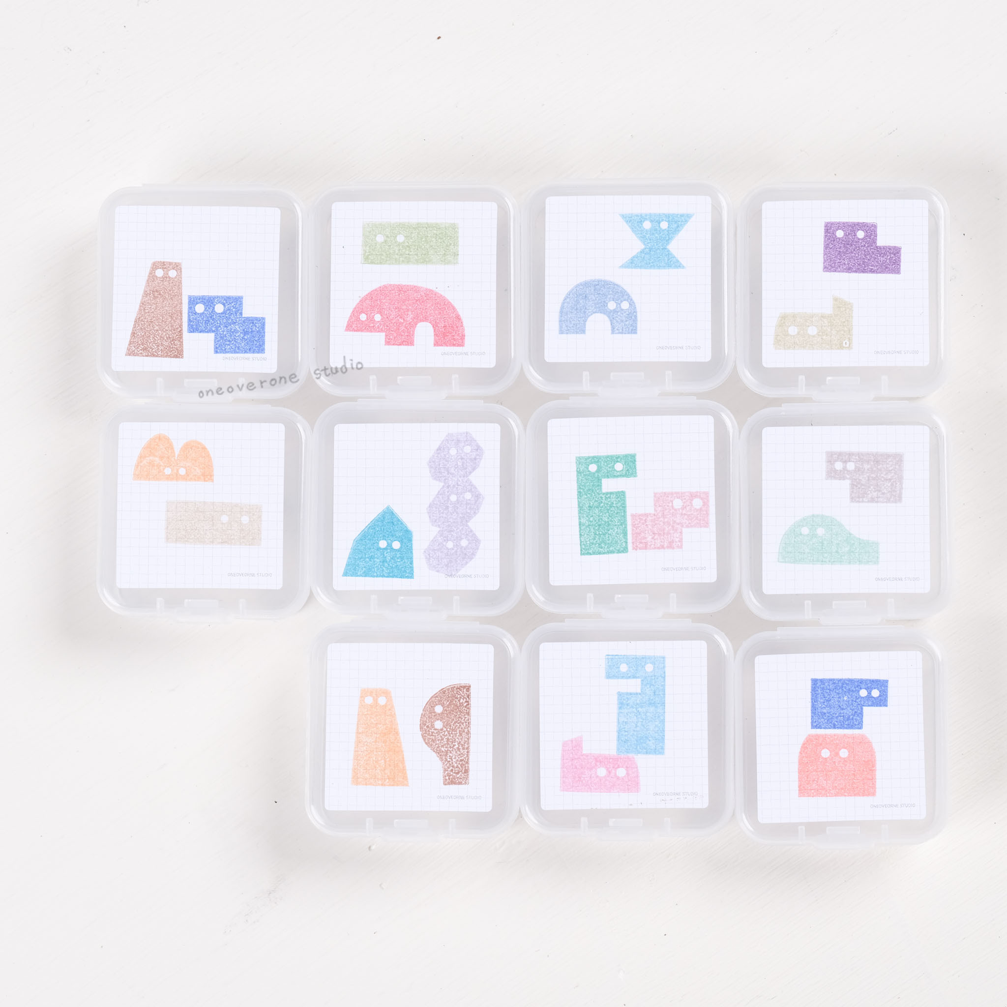 不明物體 幾何版 膠版印章 (隨機款式) ｜一分之一工作室 臺灣