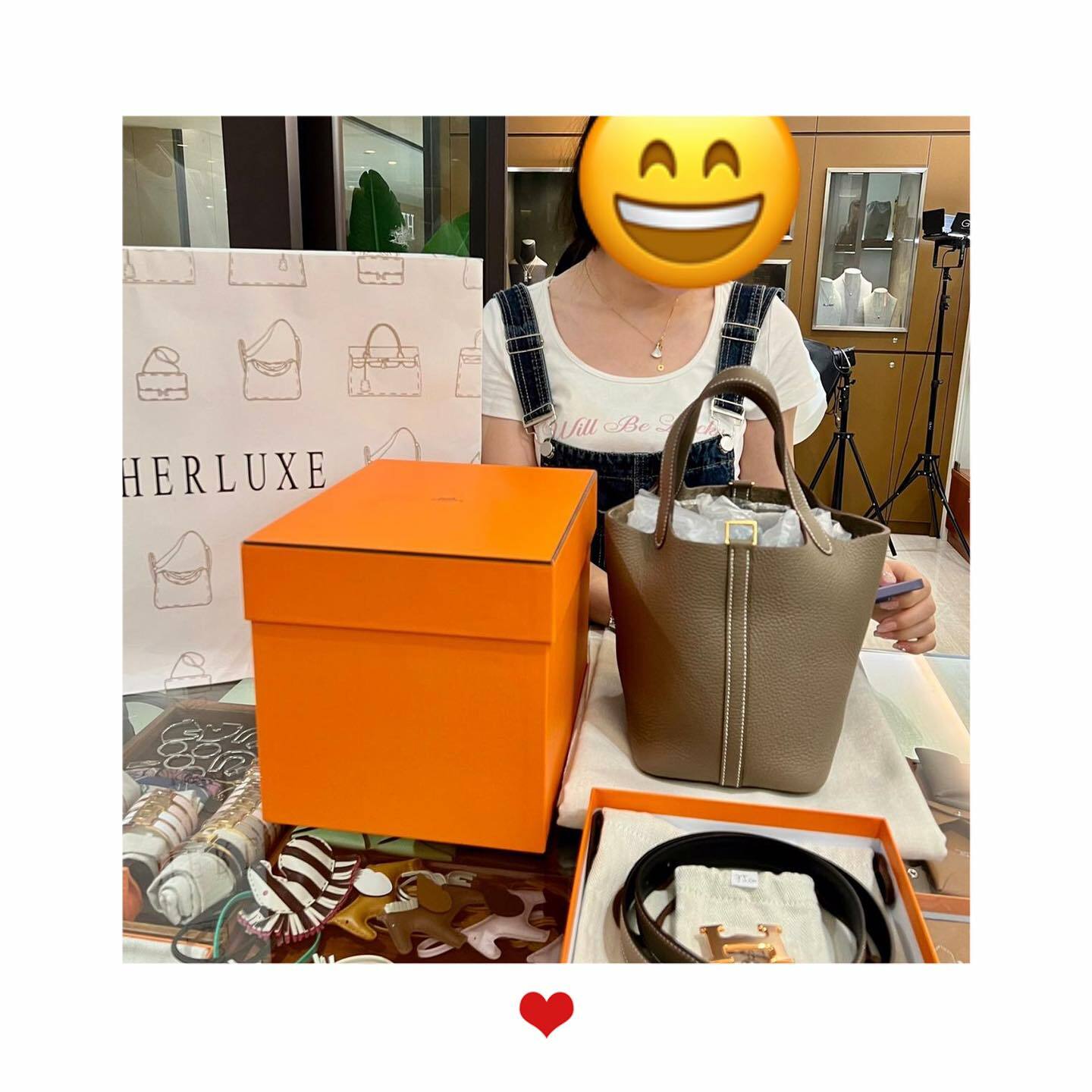 爽快靚靚同先生walk in來買咗P18大象灰同皮帶🎉 靚靚同先生有關注我哋🫰鐘意HERLUXE多平台資訊齊全😍 對可以即時買走現貨感到滿意💕 多謝你哋嘅支持與信任🫶