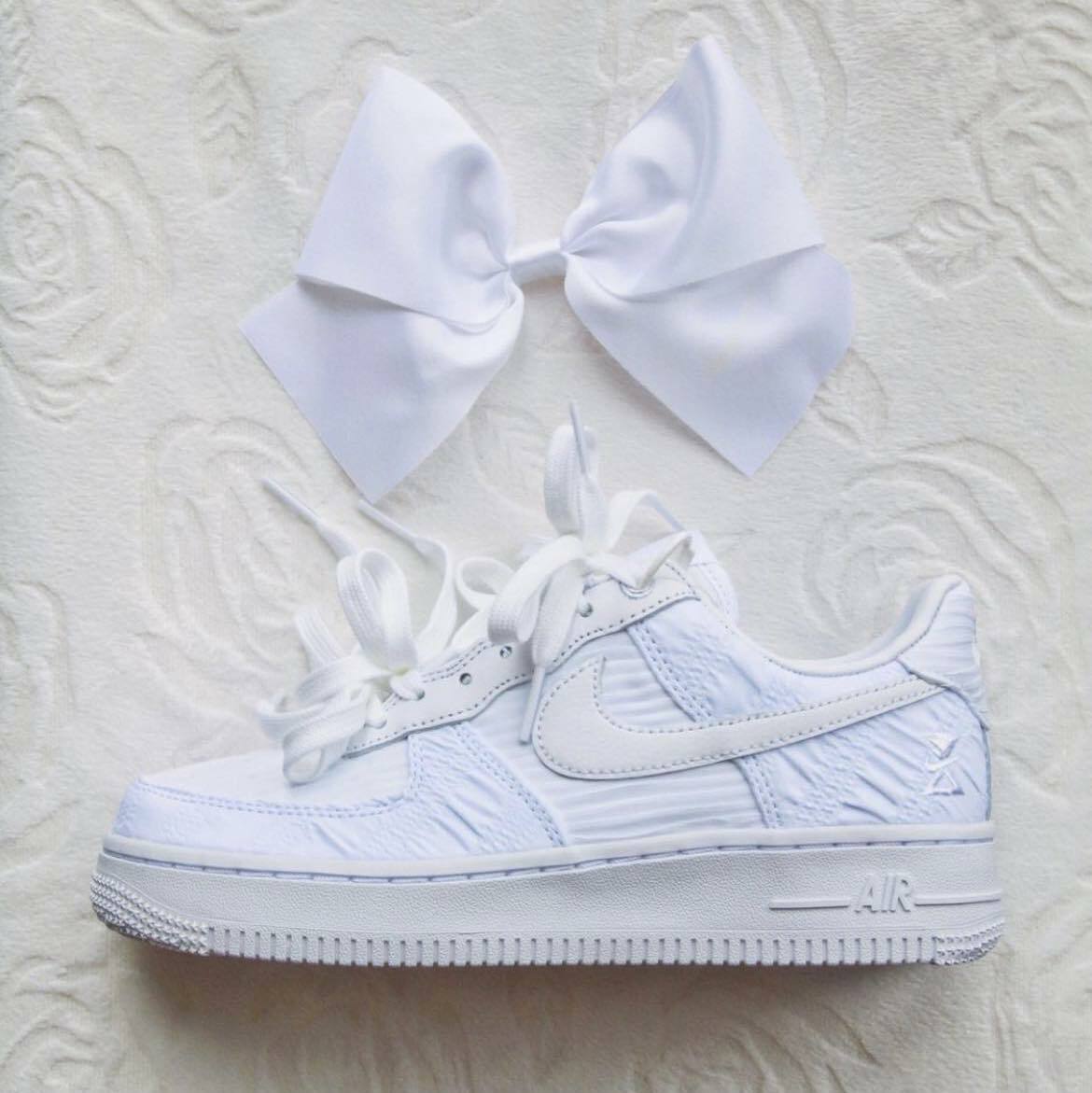 Nike Air Force 1 07 LX 白色 絲綢蝴蝶結 情人節 女鞋 DV4244-111