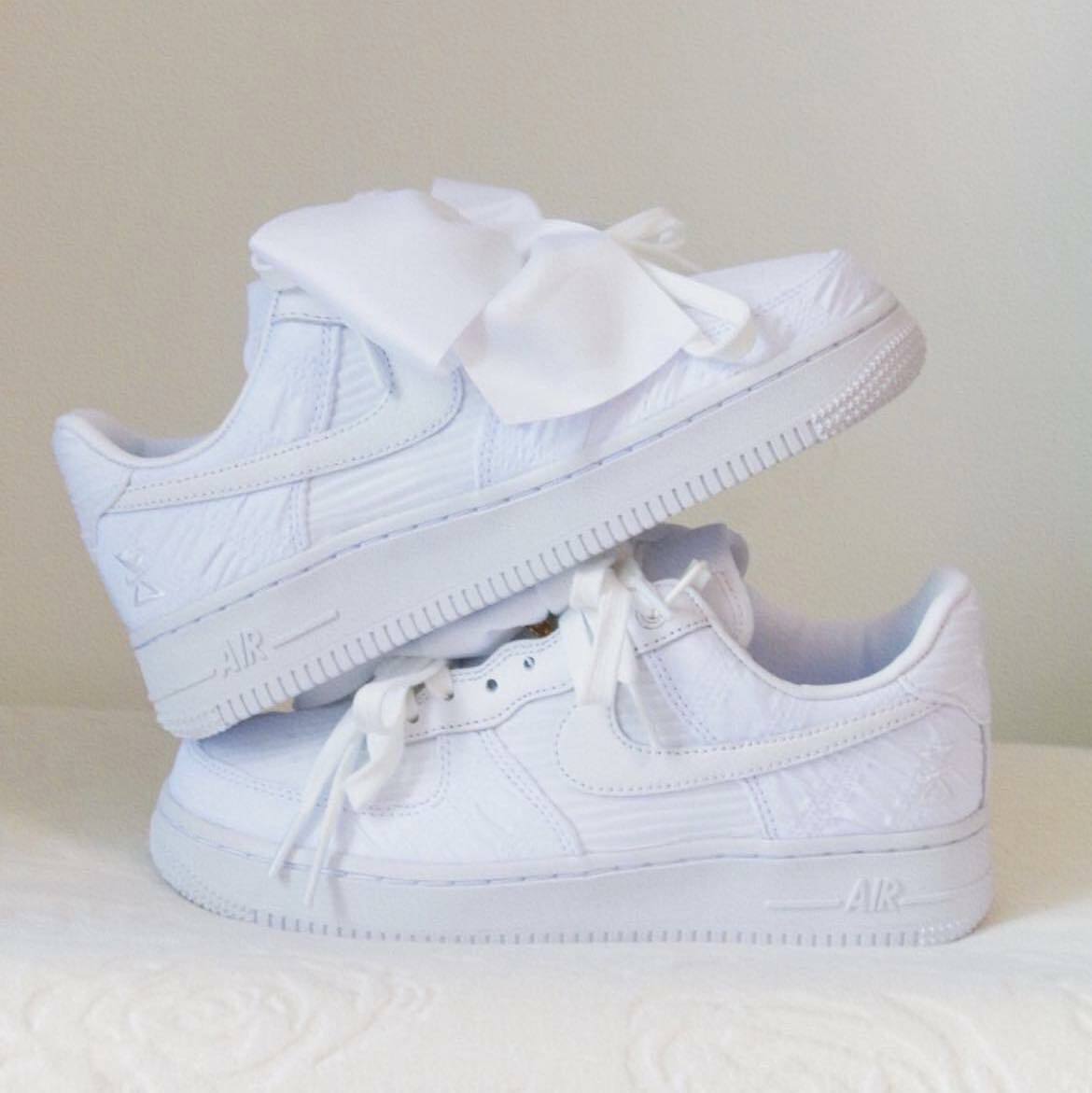 Nike Air Force 1 07 LX 白色 絲綢蝴蝶結 情人節 女鞋 DV4244-111