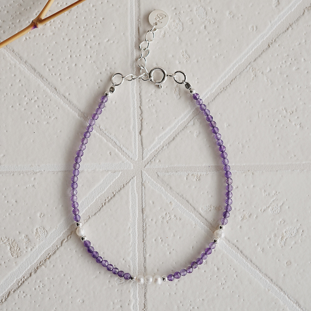 紫水晶圓舞曲純銀手鍊/SB980N | 超七 超財水晶 頂輪  智慧水晶 女生禮物