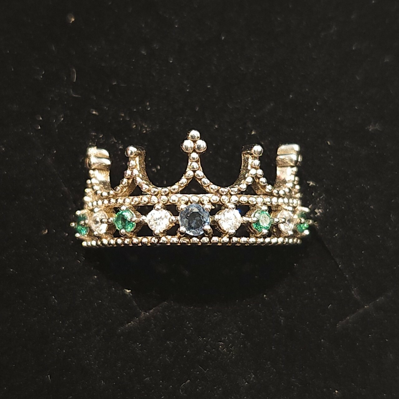 925銀戒指 藍寶石配莫桑鑽戒指