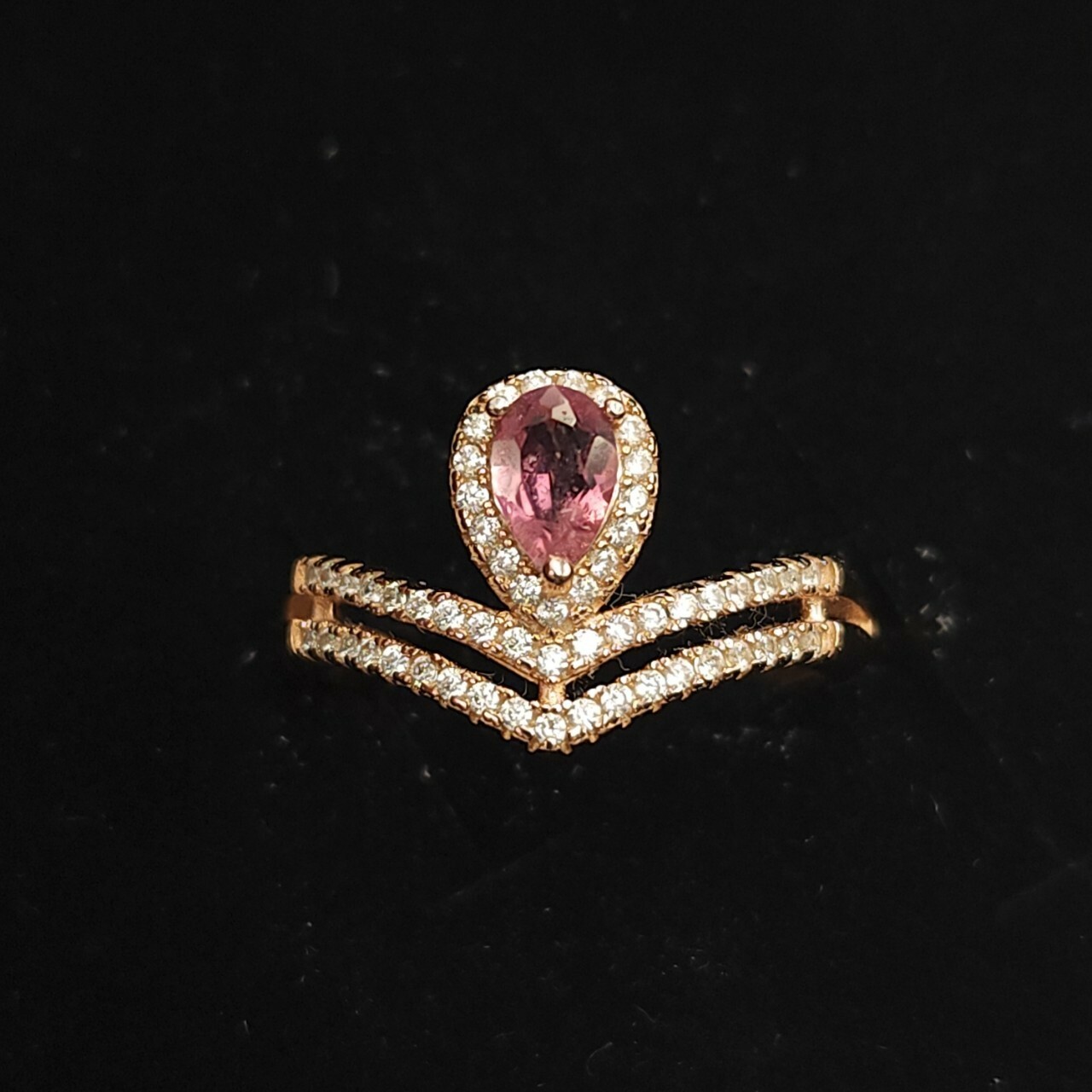 925銀戒指 粉紅石榴石戒指