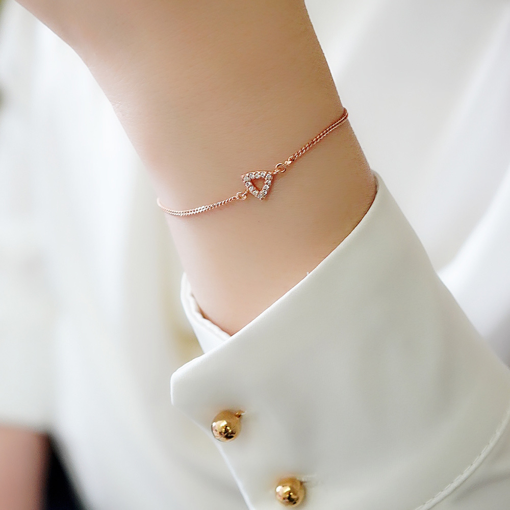 午茶佳人純銀手鍊(玫瑰金)/DB708| 精緻鋯石 輕奢女生手鏈 母親節禮物 情人節禮物