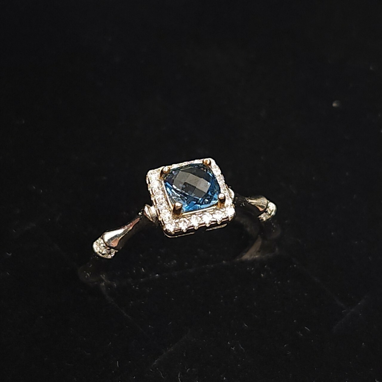 925銀戒指 藍托帕石戒指