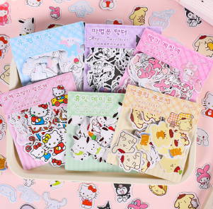 清货 三丽鸥手账纸质贴纸 100枚 精美袋装