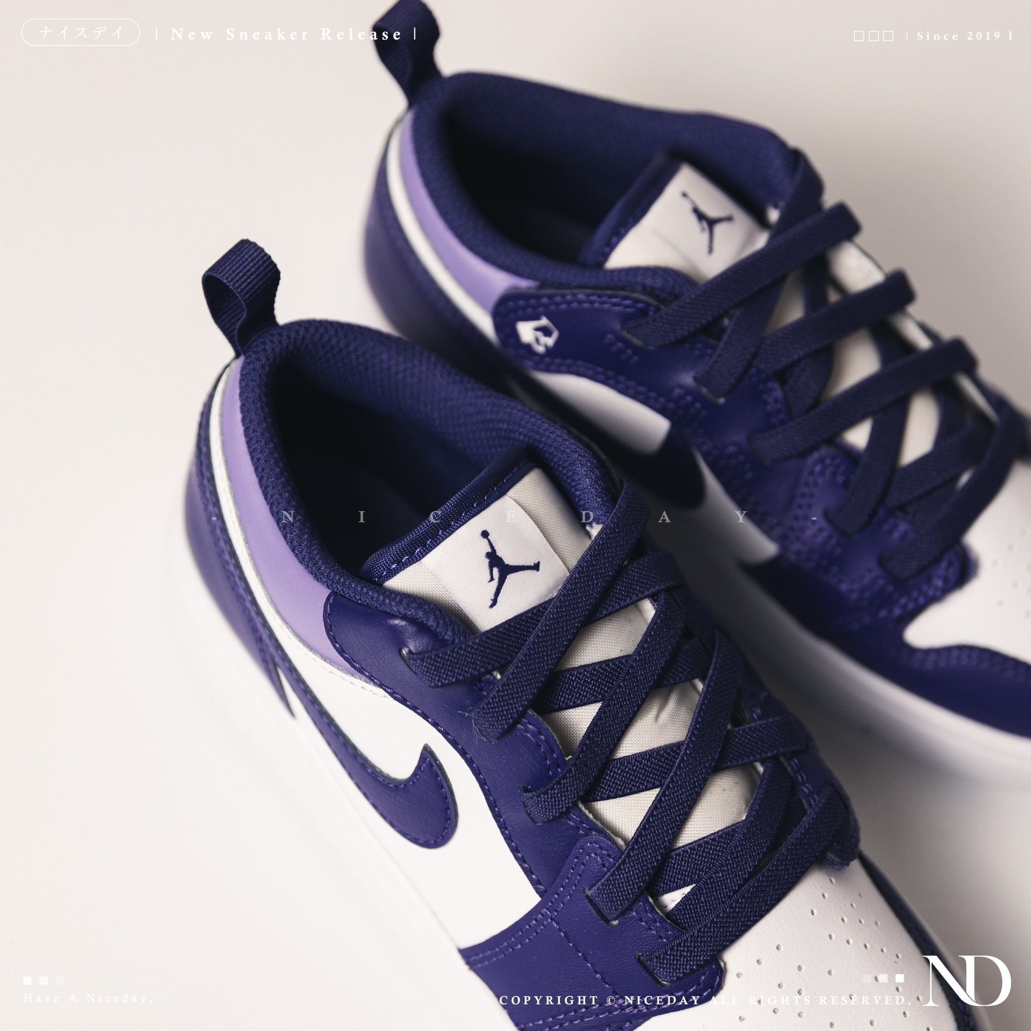 NICEDAY 代購 Air Jordan 1 紫葡萄 紫 白 小童款 魔鬼氈 不用綁鞋帶 DR9748-515