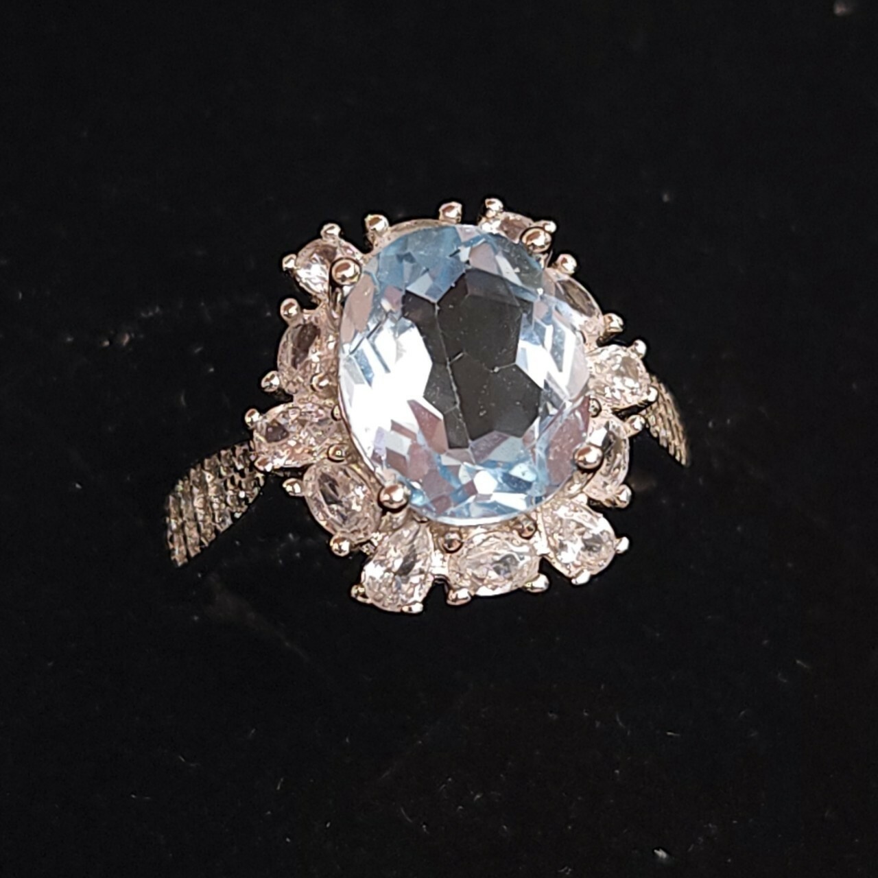 925銀戒指 天空藍托帕石戒指