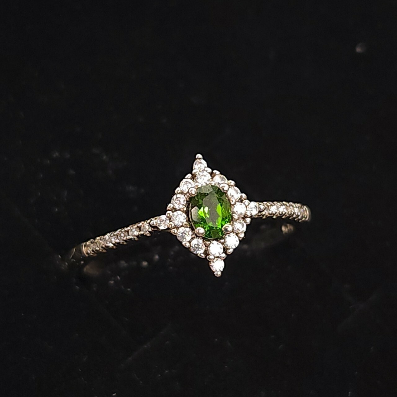 925銀戒指 綠水晶戒指