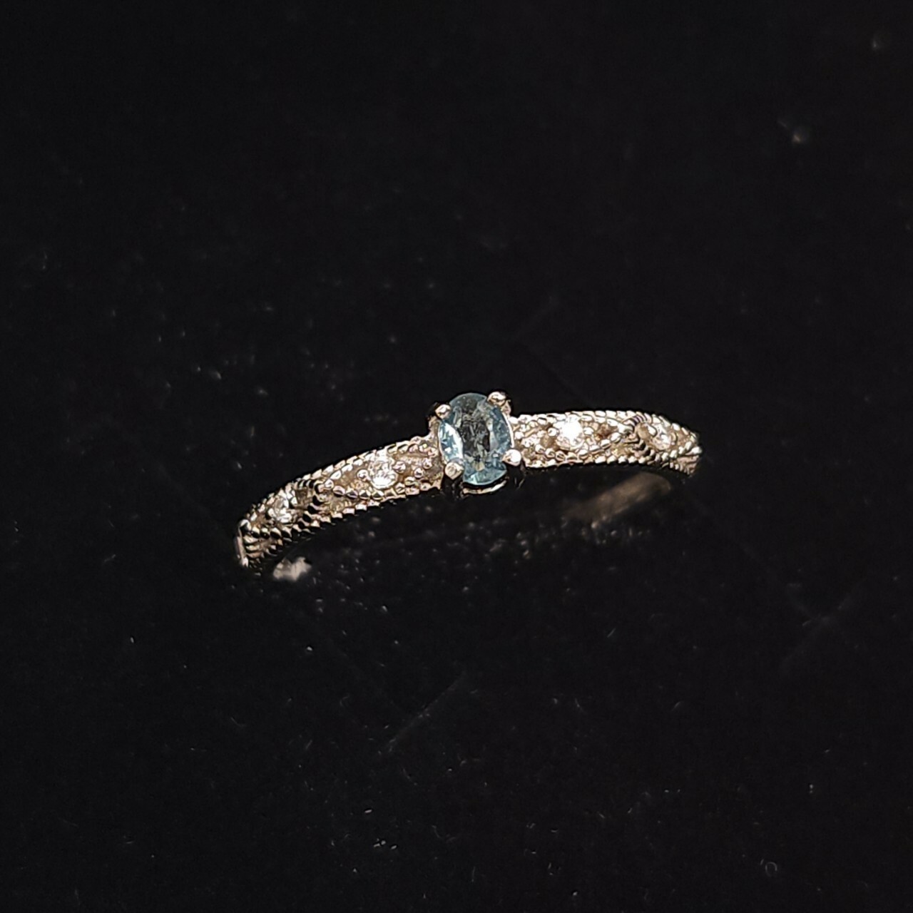 925銀戒指 藍托帕石戒指