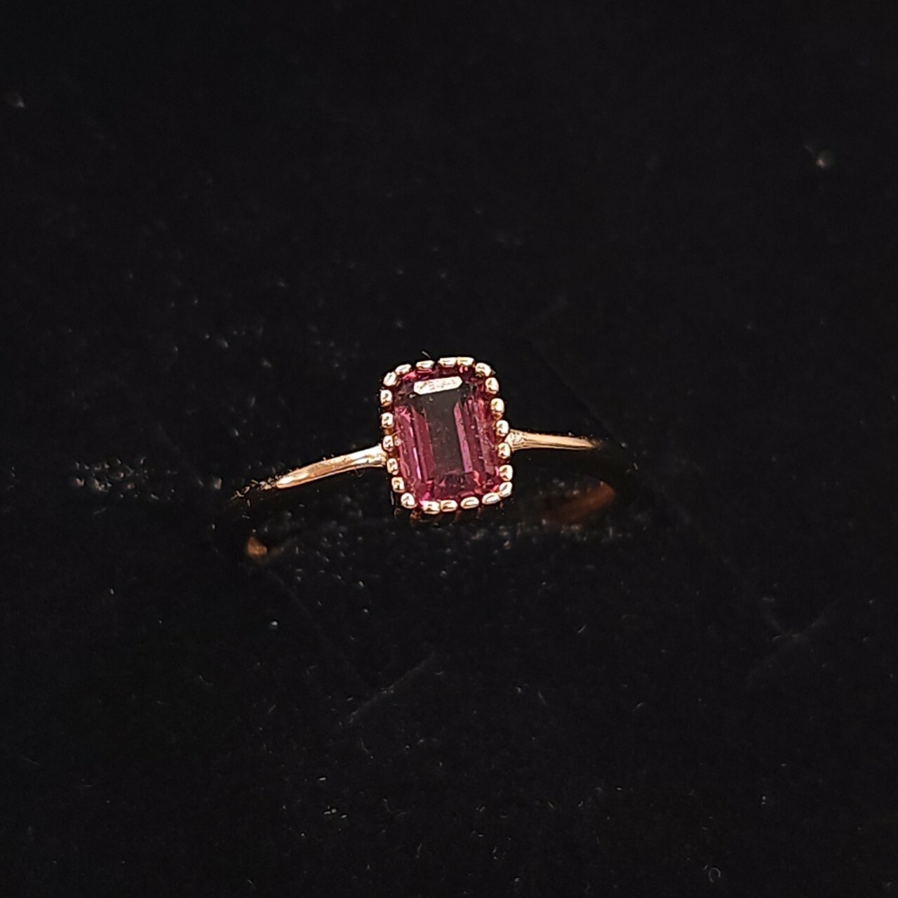 925銀戒指 玫瑰石榴石戒指