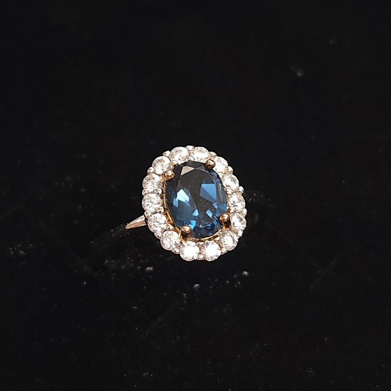 925銀戒指 質感藍托帕石戒指