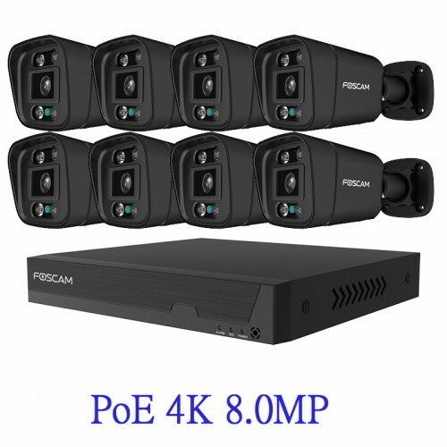Foscam FN9108HE(8 Ch NVR) + V8EP(4K Camera) PoE Camera Set 8路超清網絡錄影機優惠套裝