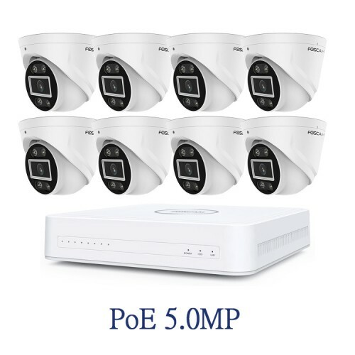 Foscam 5MP FN8108HE (8 Ch NVR) + T5EP(5MP Camera) PoE Camera Set 8路超清網絡錄影機優惠套裝