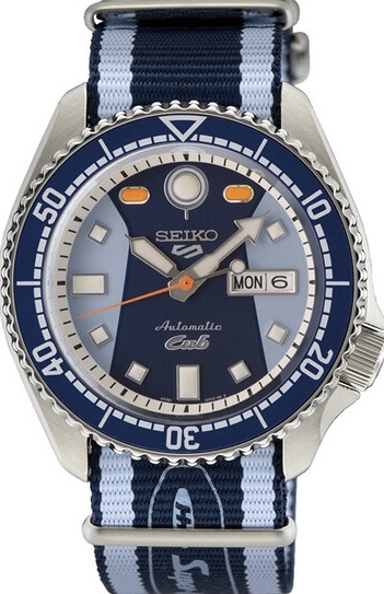 萬年鐘錶 - SEIKO  5 Sports   HONDA 本田小狼聯名 機械水鬼 SRPK37K1   / 4R36-15A0B  錶徑42.5MM