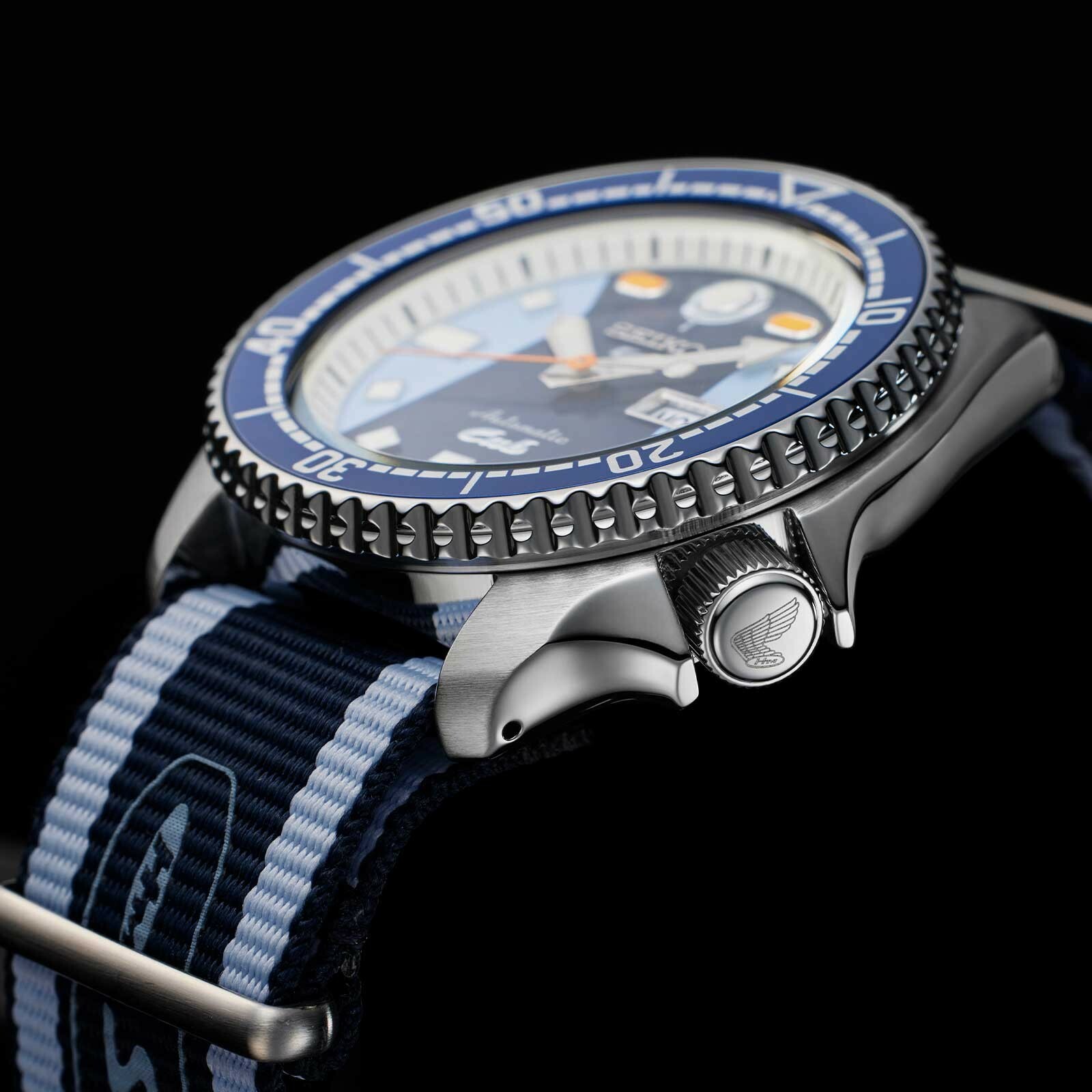 萬年鐘錶SEIKO 5 Sports HONDA 本田小狼聯名機械水鬼SRPK37K1