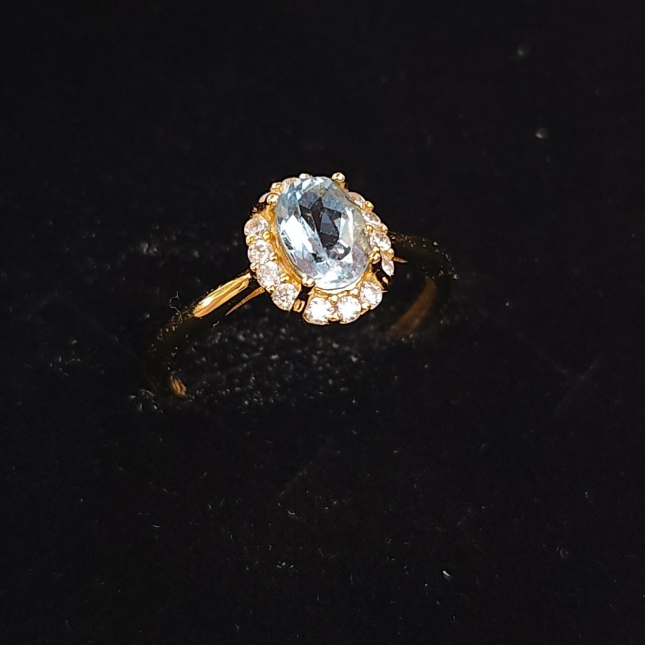 925銀戒指 藍托帕戒指