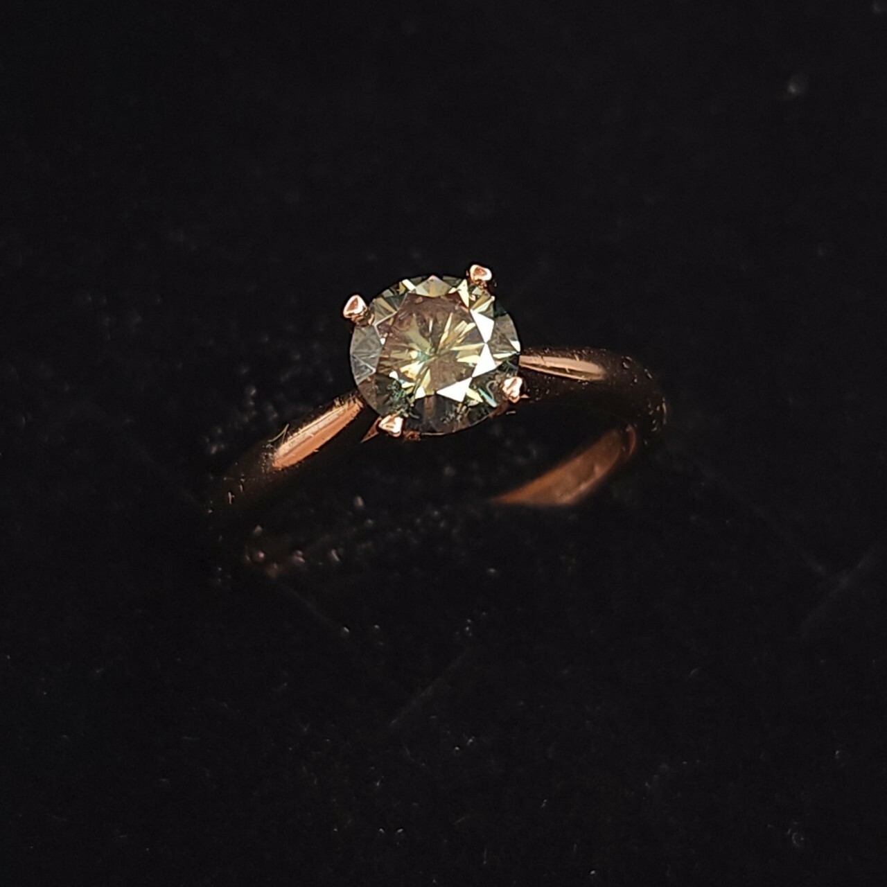 925銀戒指 綠莫桑戒指