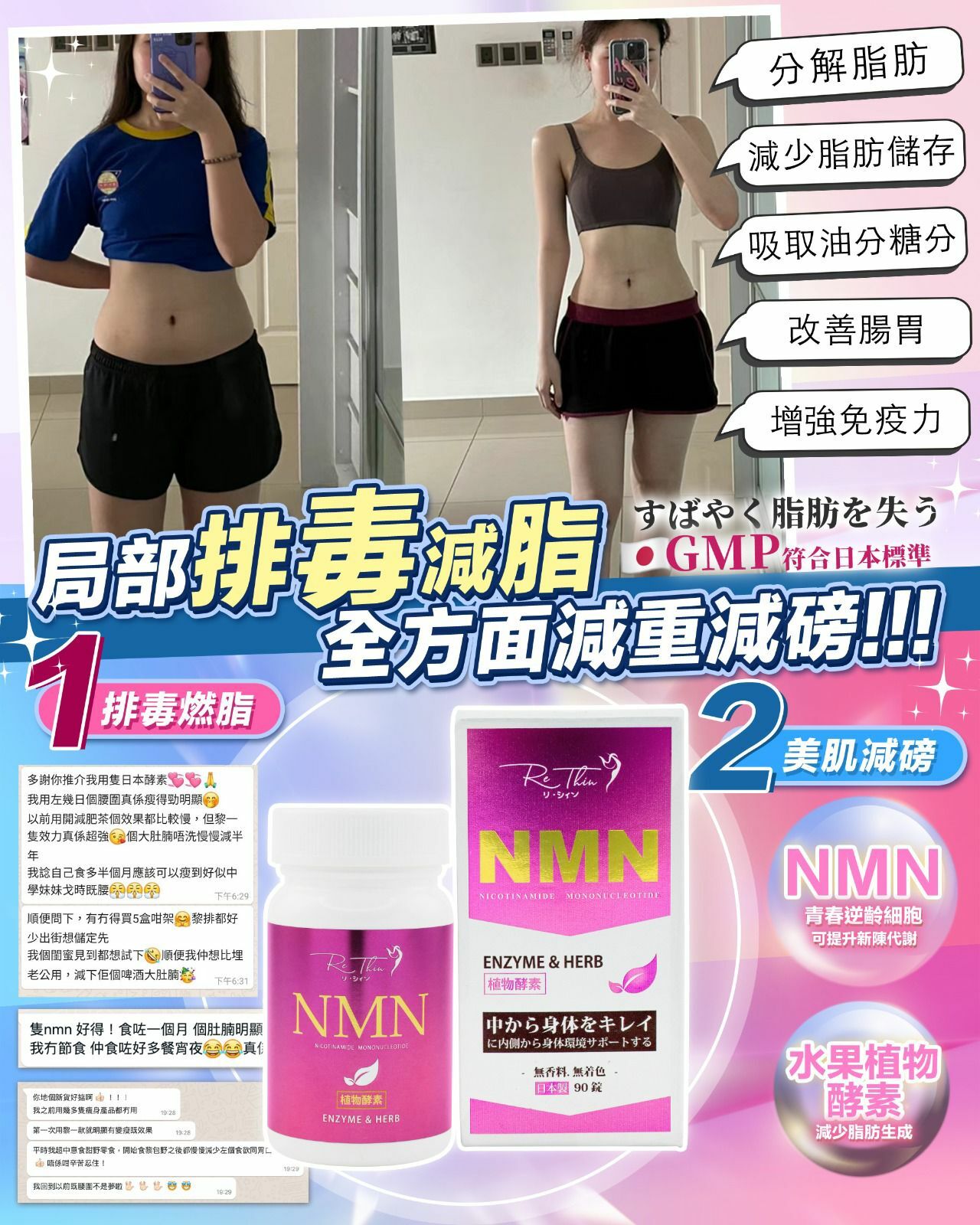 Rethin NMN 爆腩皇 (1樽90粒)