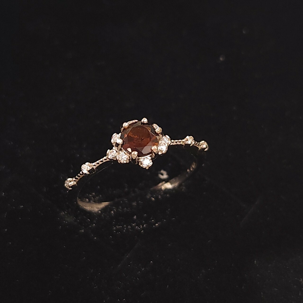 925銀戒指 茶晶戒指