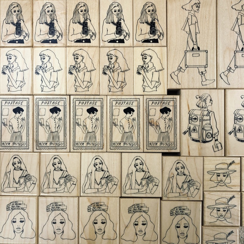 甜蜜生活｜女孩單顆楓木印章