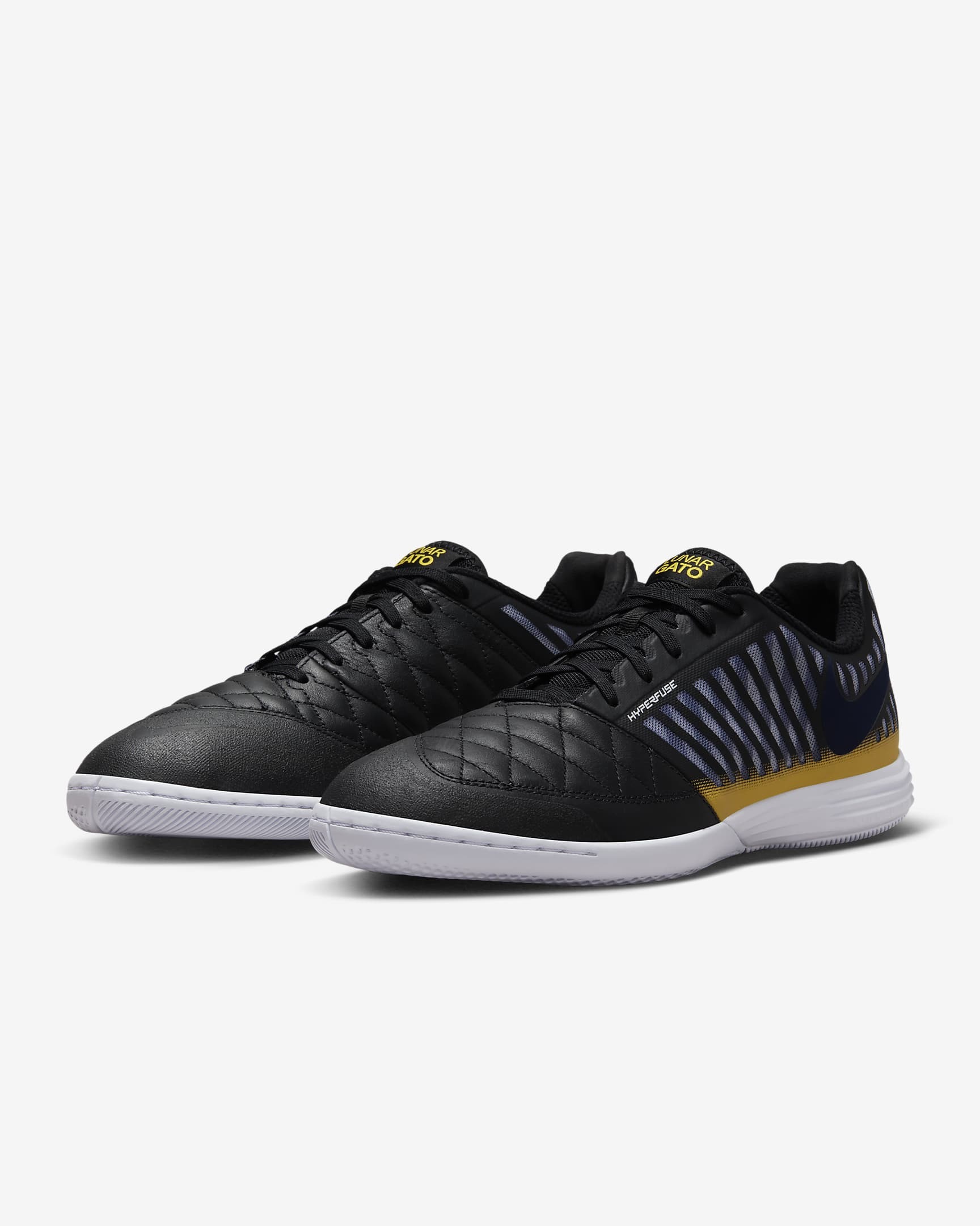 NIKE LUNAR GATO II IC 黑金色 室內/街場足球鞋