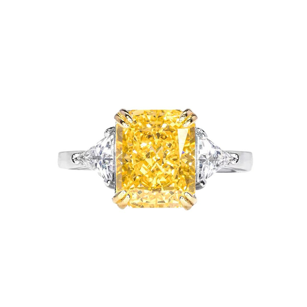 黃鑽鋯石戒 925銀戒指