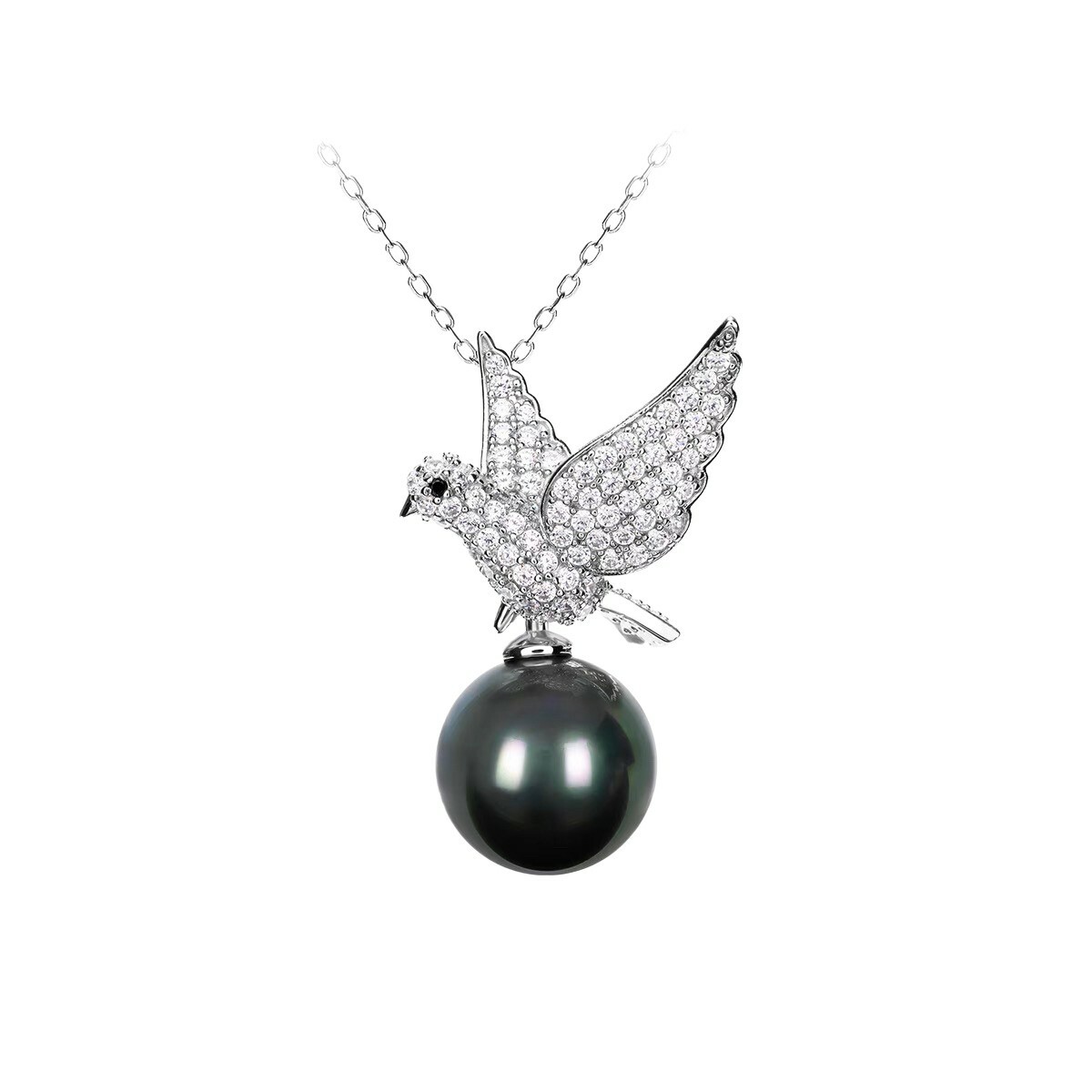 信鴿拾珠 925銀項鍊