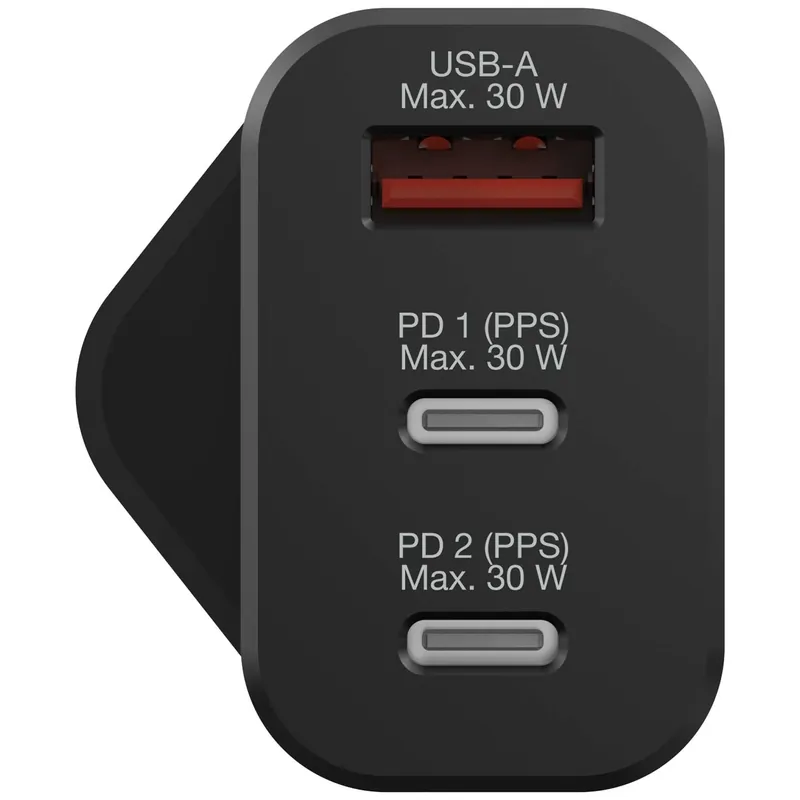 Verbatim 3 port 30W PD 3.0 & QC 3.0 GaN Charger 充電器 66947