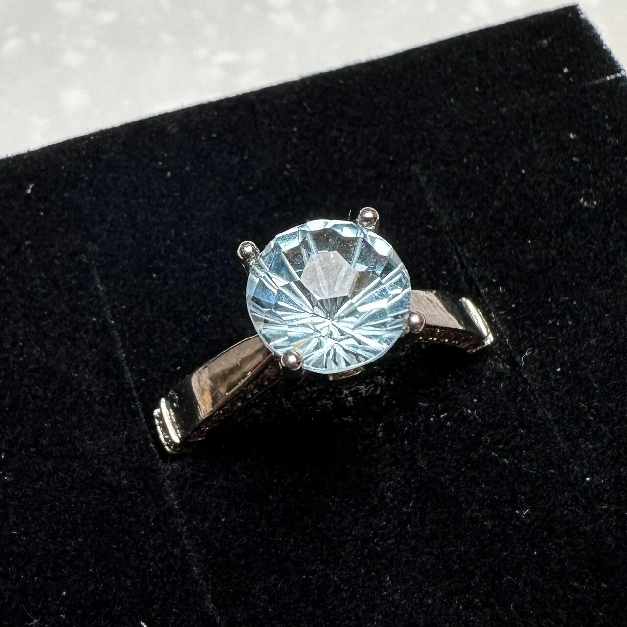 925銀戒指 藍托帕戒指