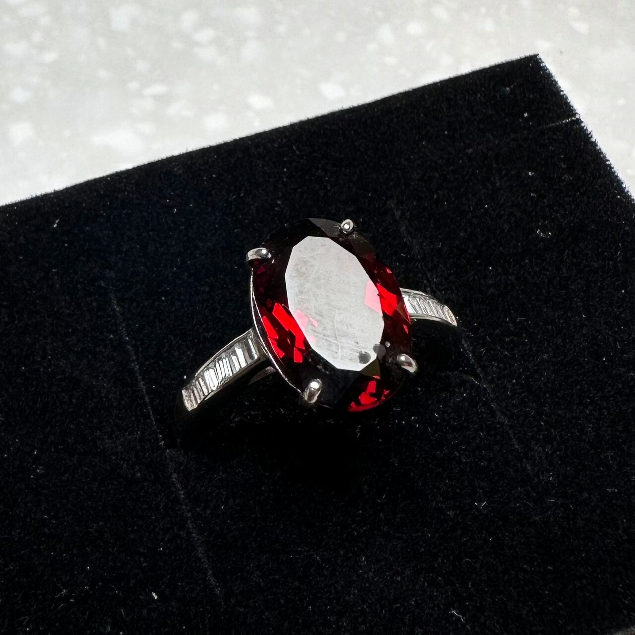 925銀戒指 紅石榴石戒指