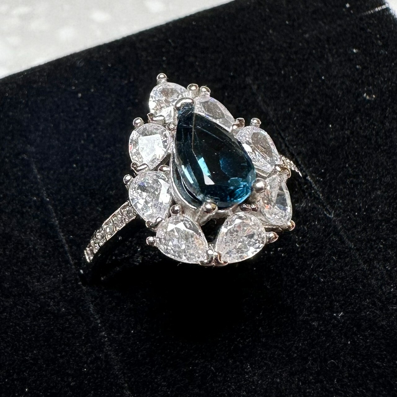 925銀戒指 倫敦藍托帕石戒指