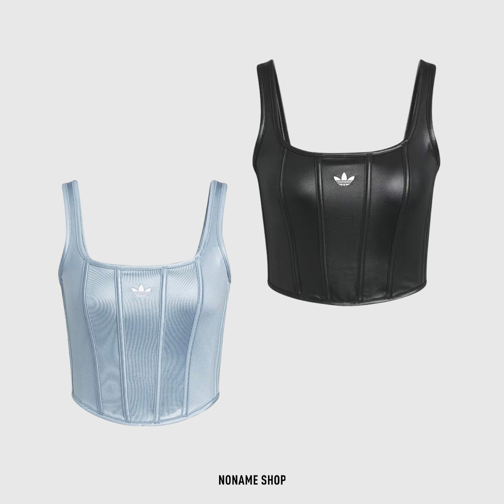 ADIDAS ORIGINALS CORSET 魚骨 緊身 皮革 背心 兩色 (女款)