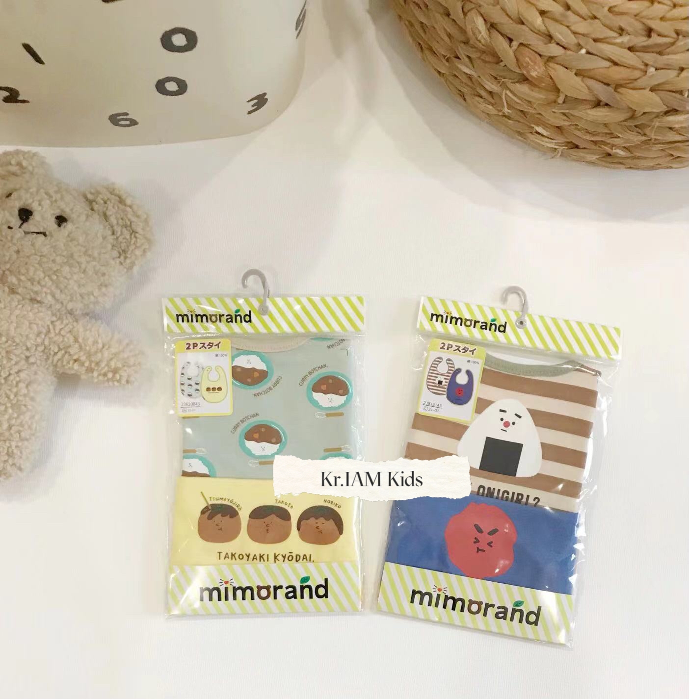 🍙日單 𝗠𝗶𝗺𝗼𝗿𝗮𝗻𝗱飯團口水肩2件套