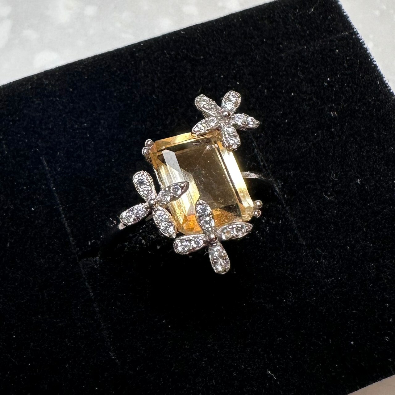 925銀戒指 黃水晶戒指