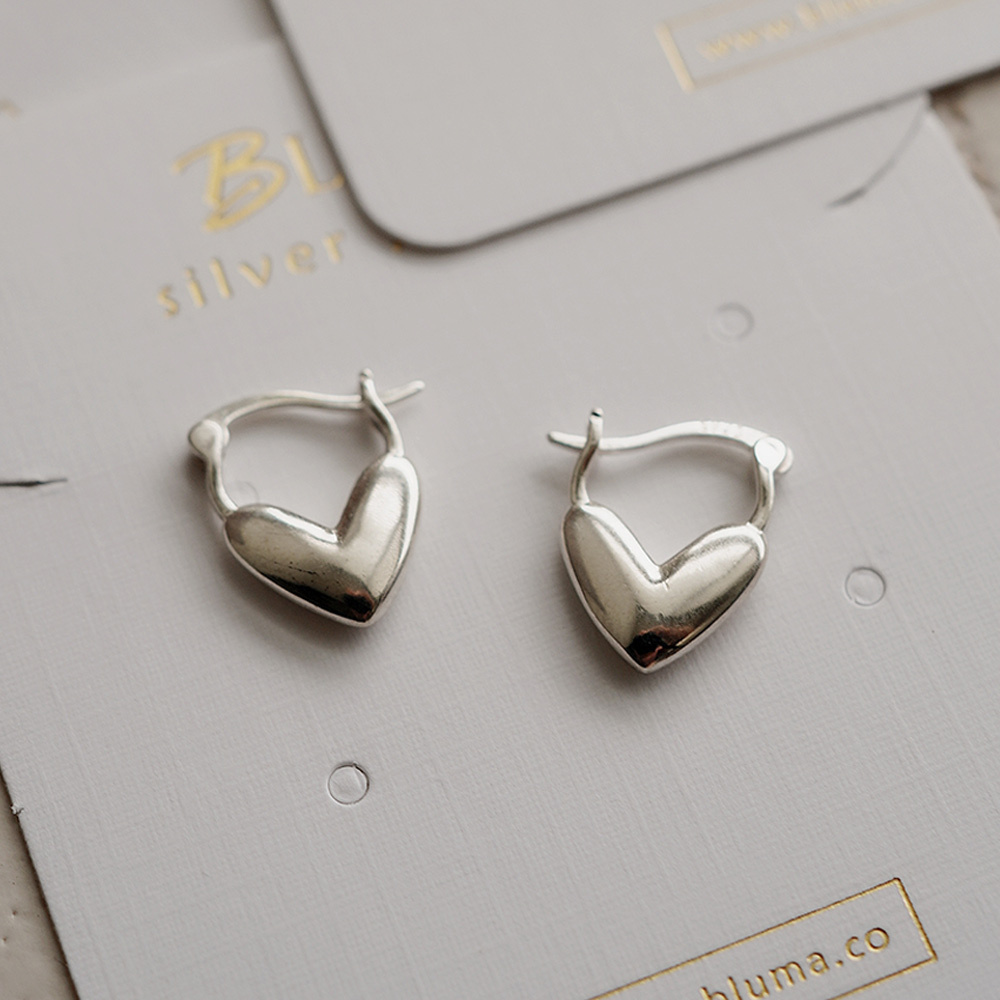 心跳頻率純銀耳環/SE605| 簡約 愛心 耳扣式耳環 聖誕禮物禮盒 情人節禮物