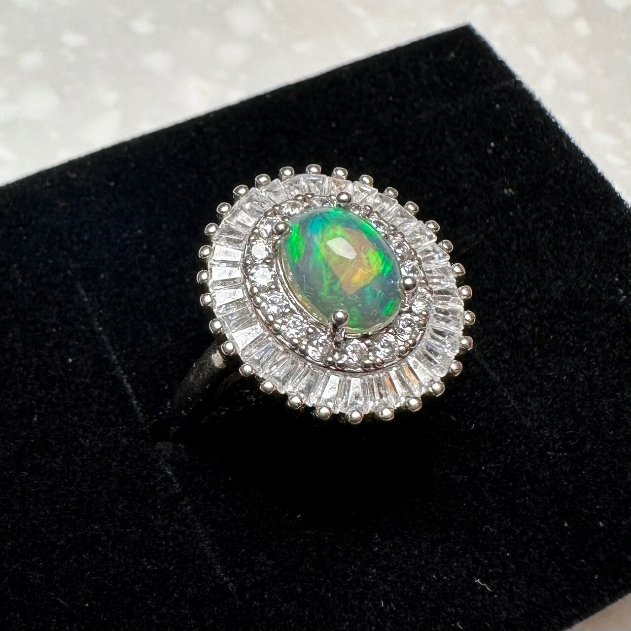 925銀戒指 蛋白石戒指