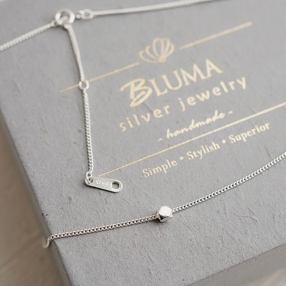 白晝方形純銀項鍊/SN921 | 簡約 方塊 女生鎖骨鏈 大學生畢業禮物 七夕