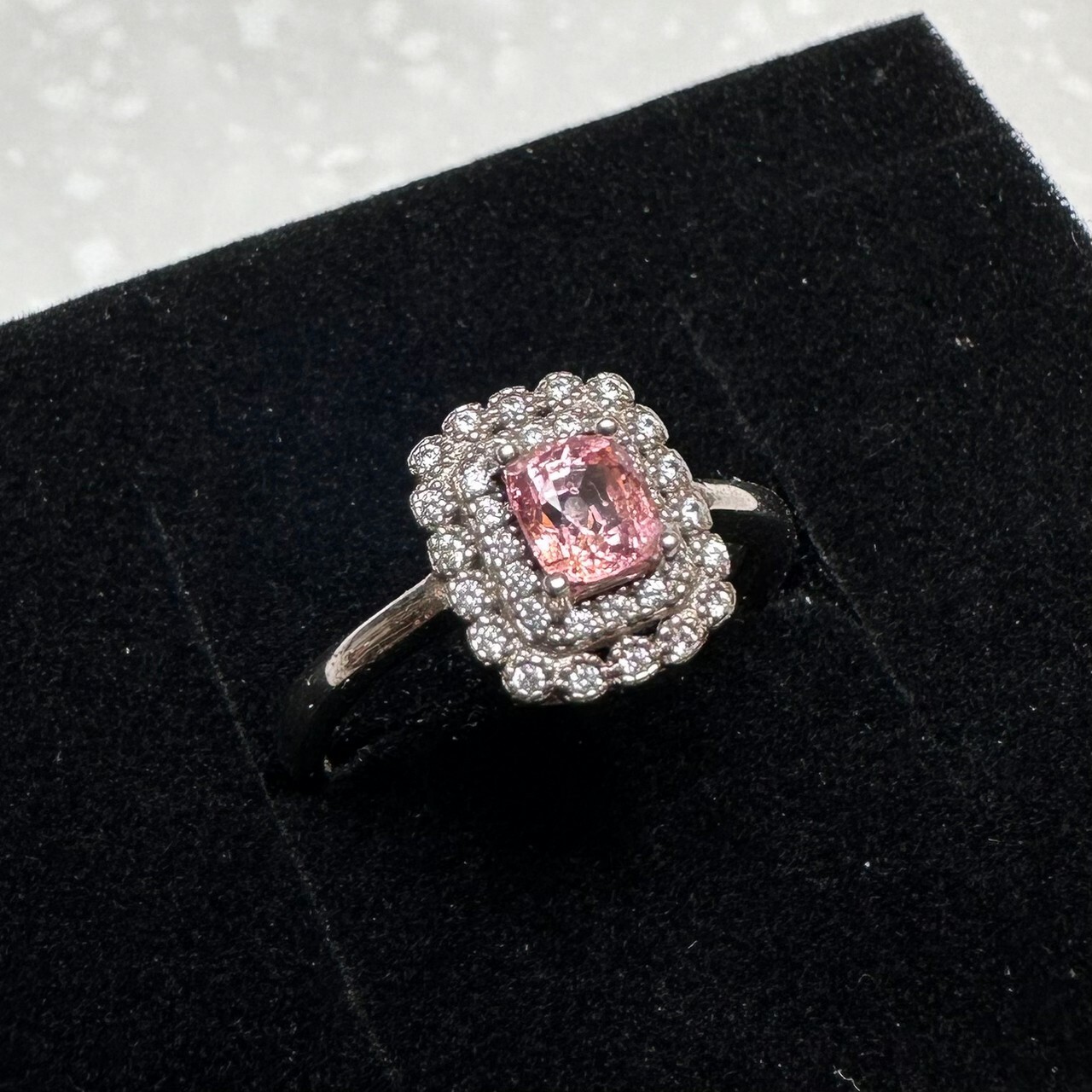 925銀戒指 粉紅剛玉戒指