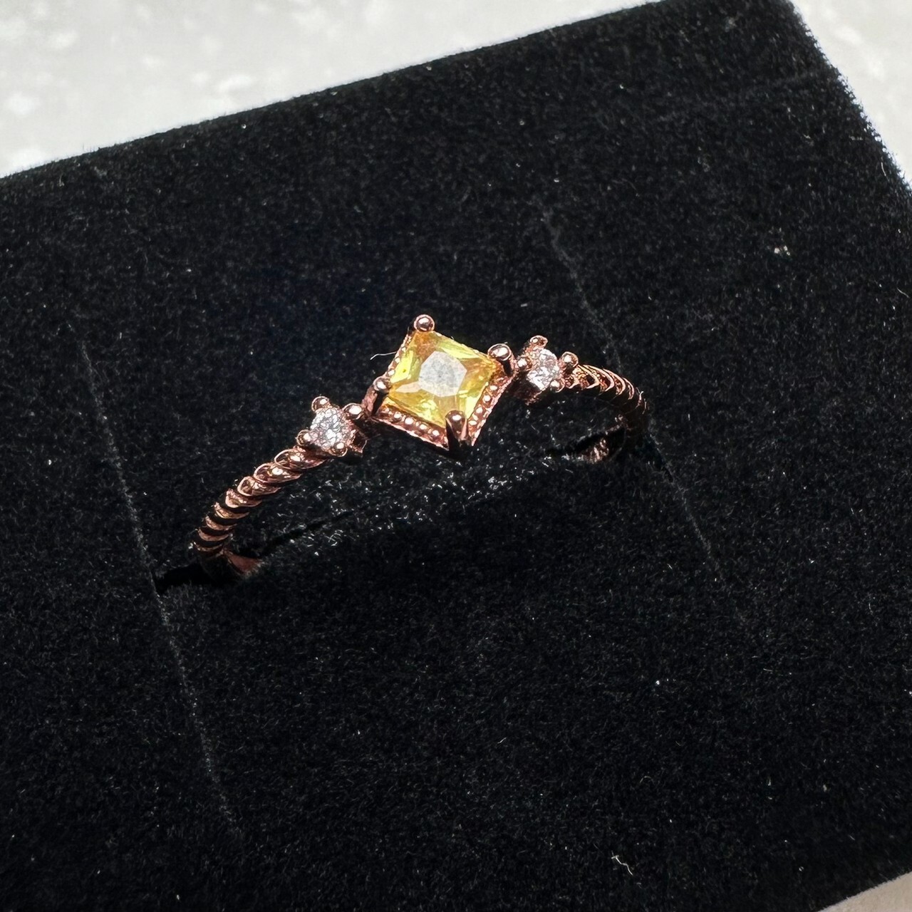 925銀戒指 黃水晶戒指