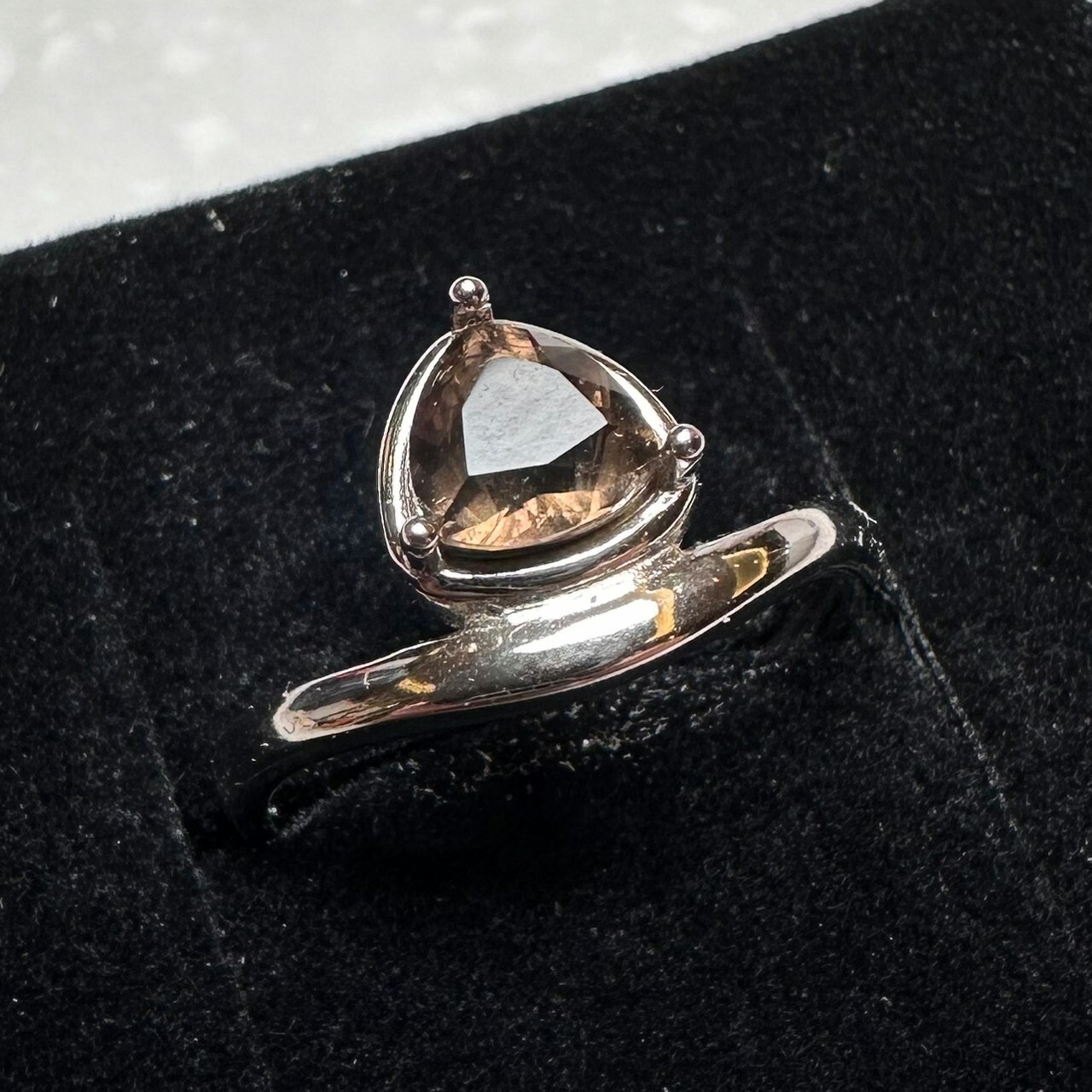 925銀戒指 茶晶戒指