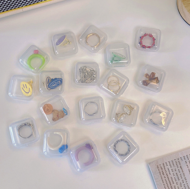 简约迷你饰品收纳盒（一套10个）